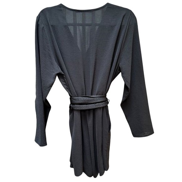 Fraiche By J Romper Faux Wrap Stretch Black Belted Whimsigoth XL - Picture 6 of 9